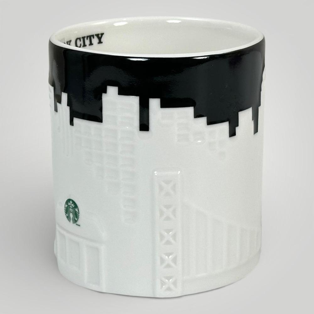 Starbucks New York City Collector Series Mug 2012 Skyline Taxi White Coffee Cup - Picture 4 of 7